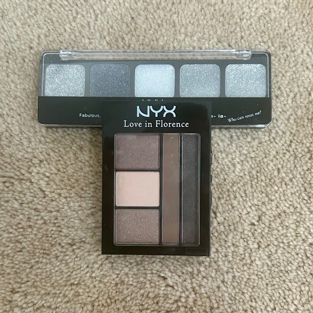 NWT NYX Cool-Toned Eye Makeup Bundle- Love in Florence & Ice Queen Glitter Gels